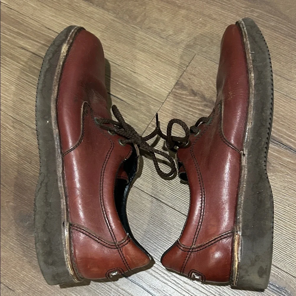 Rocsports VINTAGE Casual Leather Lace-Up Shoes in Burgundy ! Size 10